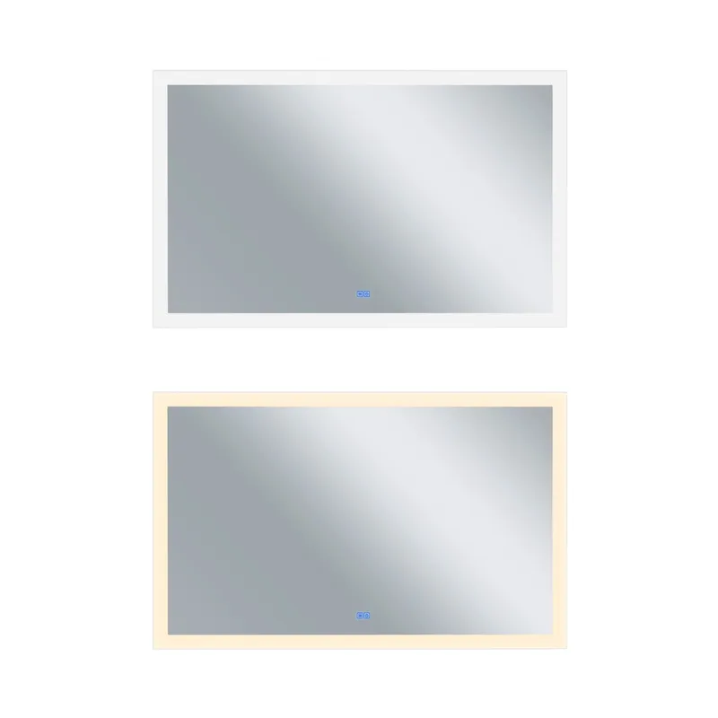 Abigail Rectangular 70x36in Matte White Integrated LED Mirror — CWI Lighting LED General Lighting  