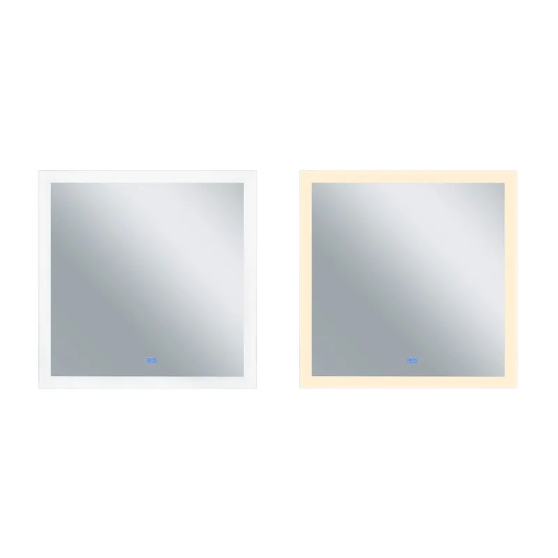 Abigail Square 36x36in Matte White Integrated LED Mirror — CWI Lighting LED General Lighting  