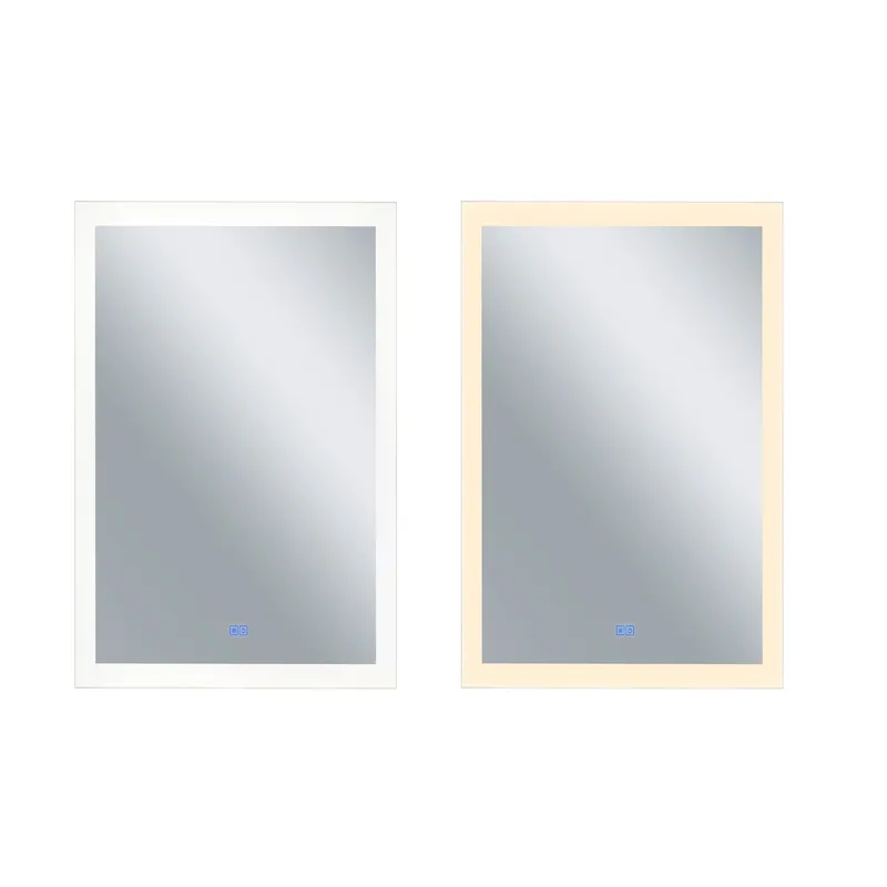 Abigail Rectangular 30x49in Matte White Integrated LED Mirror — CWI Lighting LED General Lighting  