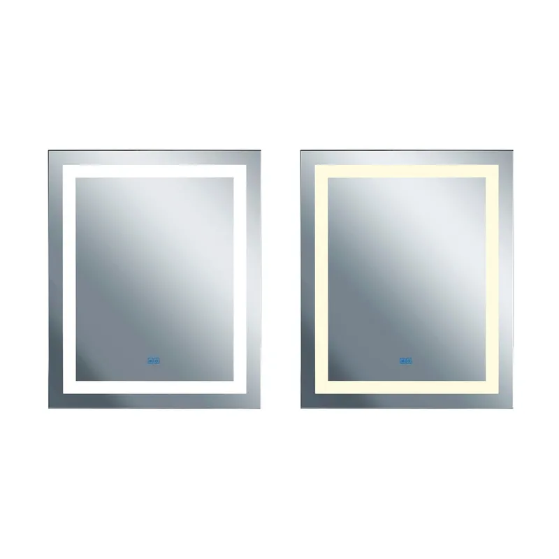 Abril Rectangular 32x40in Matte White Integrated LED Mirror — CWI Lighting LED General Lighting  