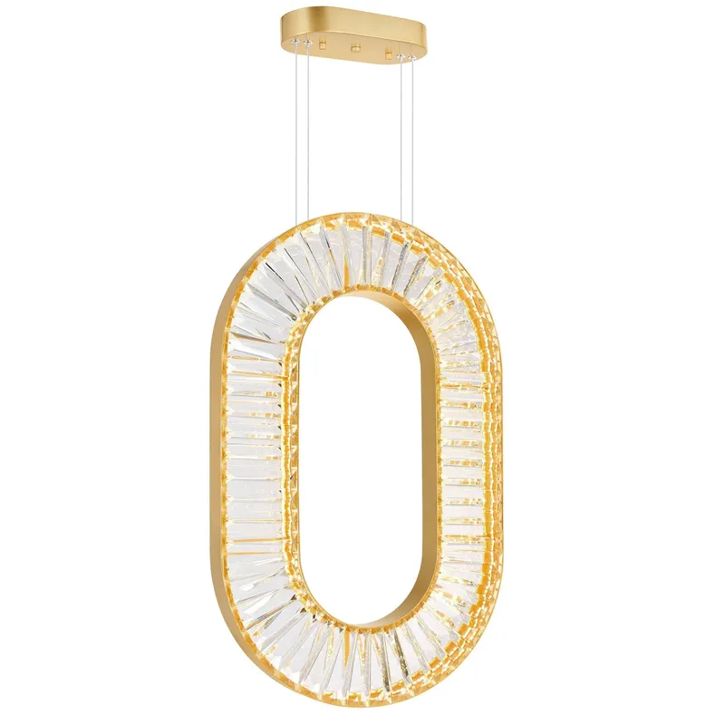 Bjoux LED Chandelier With Sun Gold Finish — CWI Lighting LED Pendant Lights  
