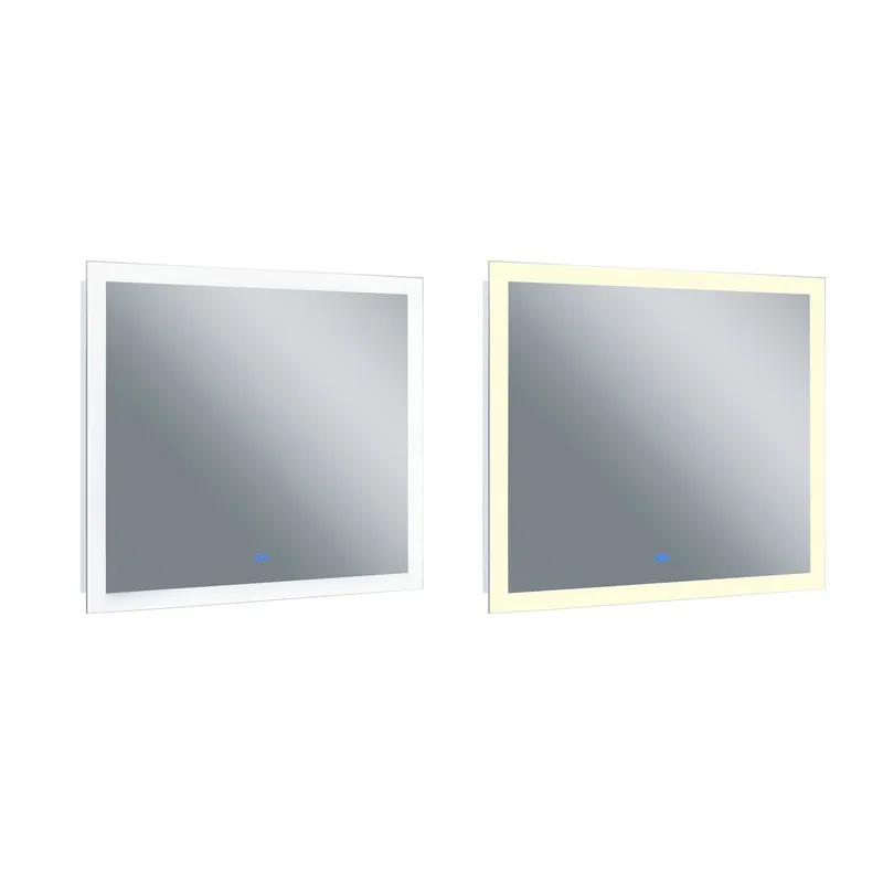 Abigail Rectangular 40x36in Matte White Integrated LED Mirror — CWI Lighting LED General Lighting  