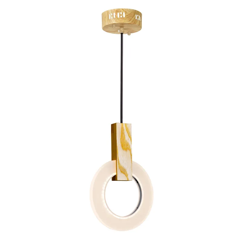 Anello LED Mini Pendant With White Oak Finish — CWI Lighting LED Pendant Lights  