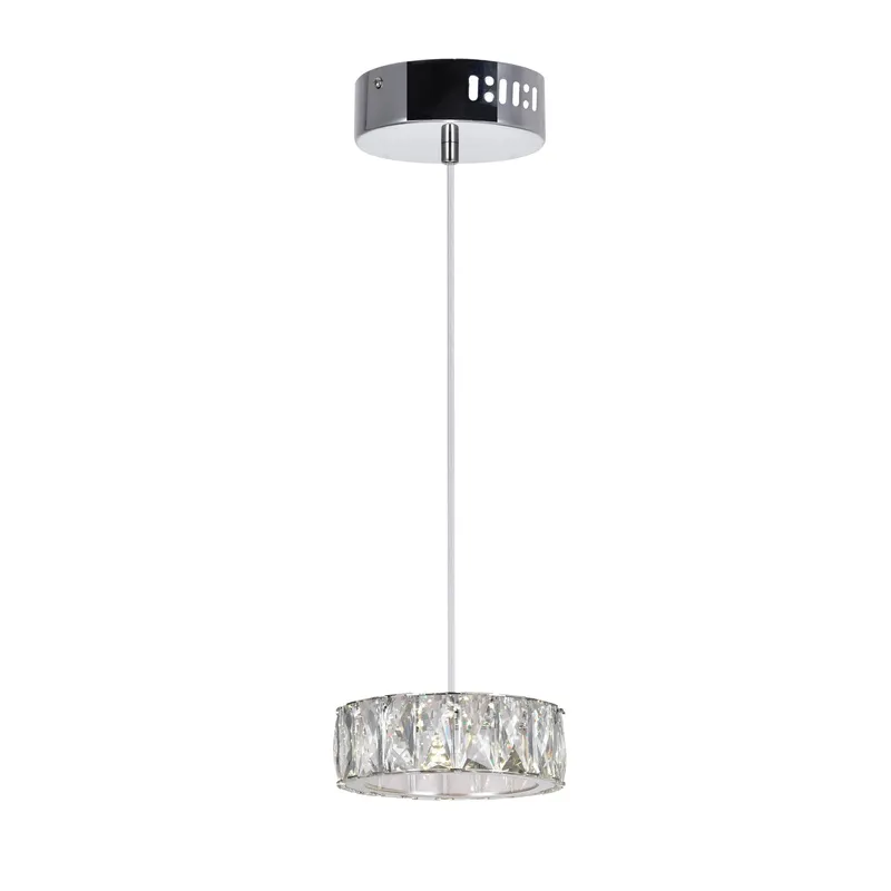 Milan Integrated LED Chrome Mini Pendant — CWI Lighting LED Pendant Lights  