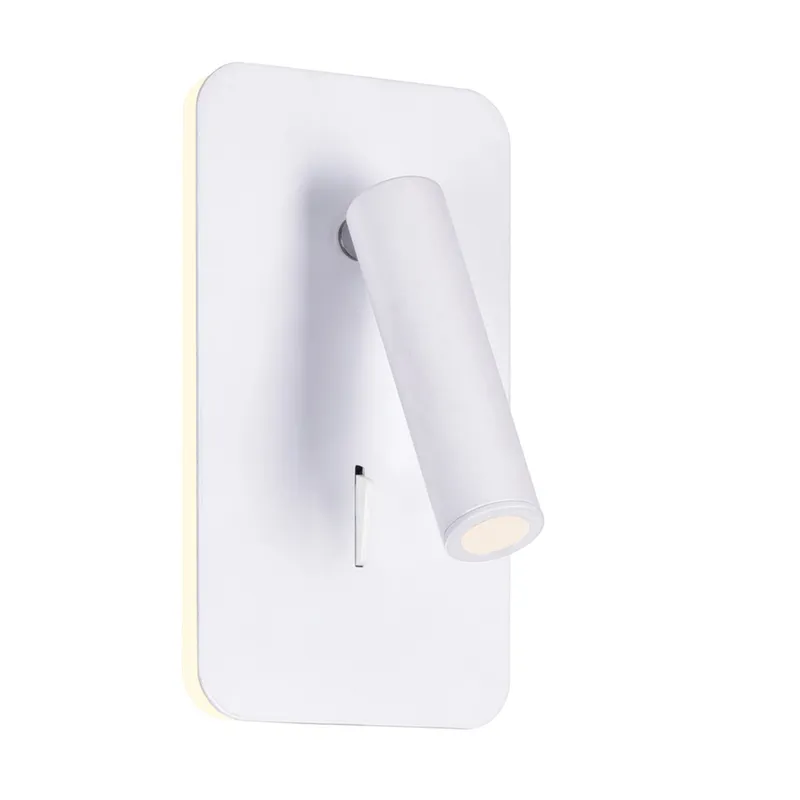 Private I Integrated LED Adjustable Rectangular Matte White Wall Sconce — CWI Lighting LED Wall Lights  