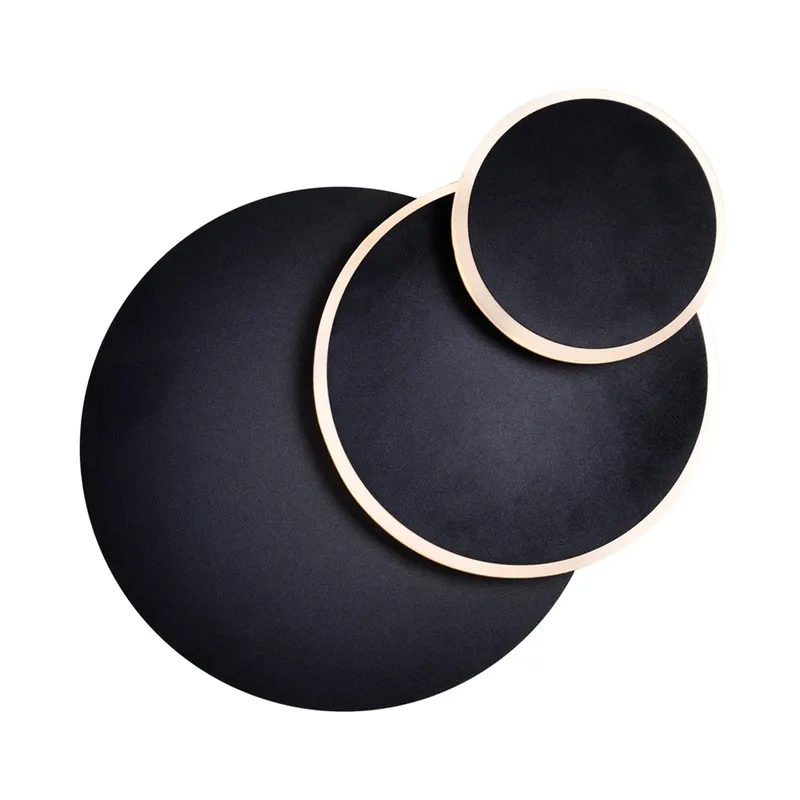 Private I Integrated LED Round Matte Black Wall Sconce — CWI Lighting LED Wall Lights  