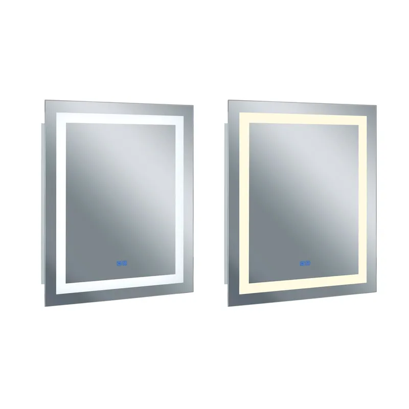 Abril Square 36x36in Matte White Integrated LED Mirror — CWI Lighting LED General Lighting  