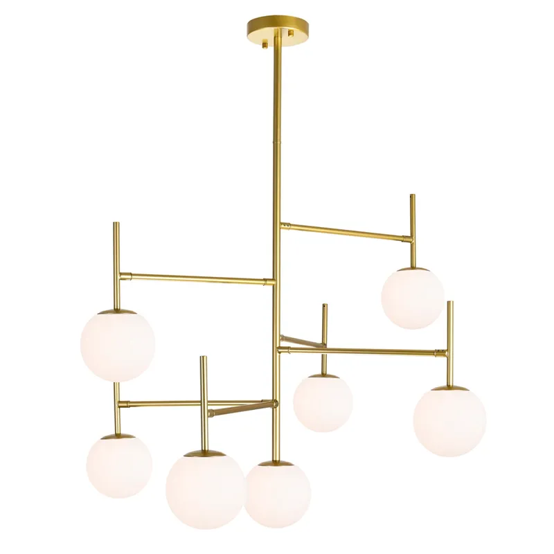 Tourch 7 Light 36in Medallion Gold Chandelier — CWI Lighting LED Pendant Lights  