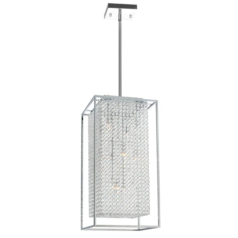 Cube 11 Light Chandelier With Chrome Finish — CWI Lighting LED Pendant Lights  