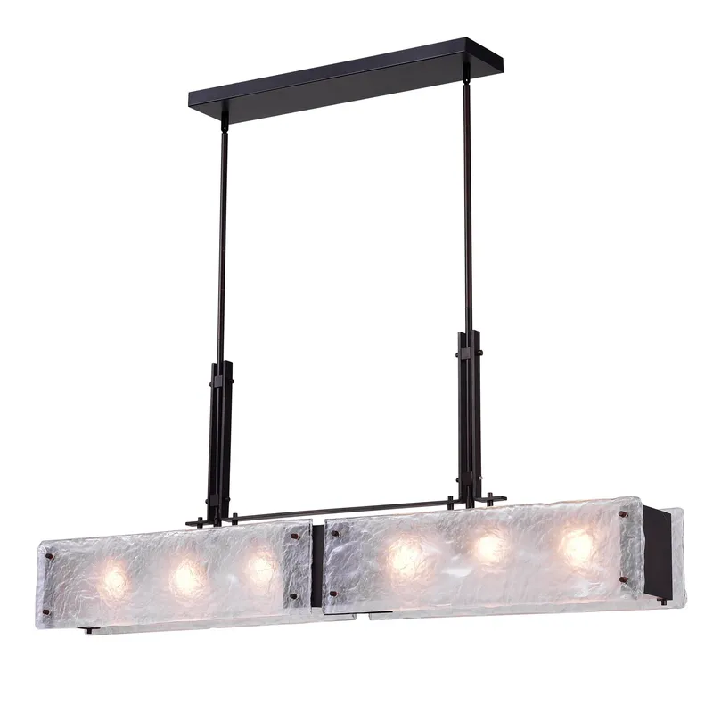 Assunta 6 Light Chandelier With Black Finish — CWI Lighting LED Pendant Lights  