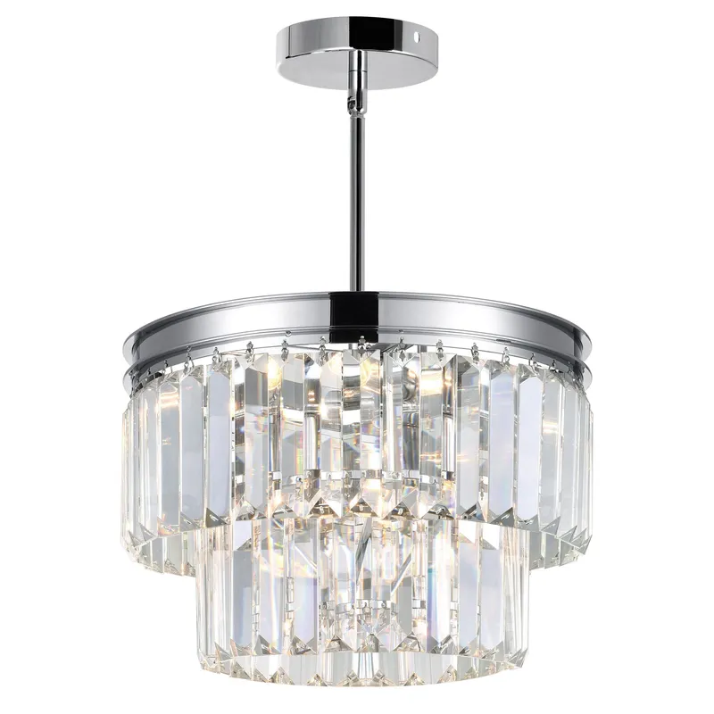 Weiss 5 Light 8in Chrome Down Mini Pendant — CWI Lighting LED Pendant Lights  