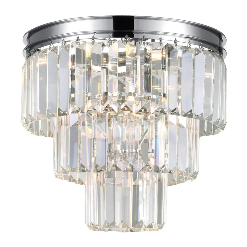 Weiss 8 Light Flush Mount With Chrome Finish — CWI Lighting LED Ceiling Lights  