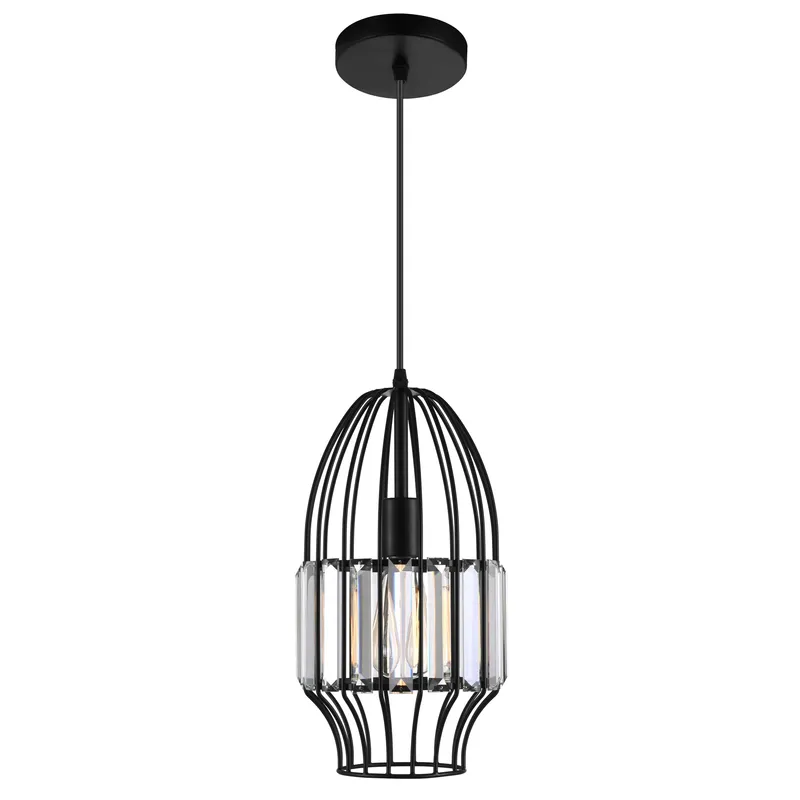 Alethia 1 Light Down Mini Pendant With Black Finish — CWI Lighting LED Pendant Lights  