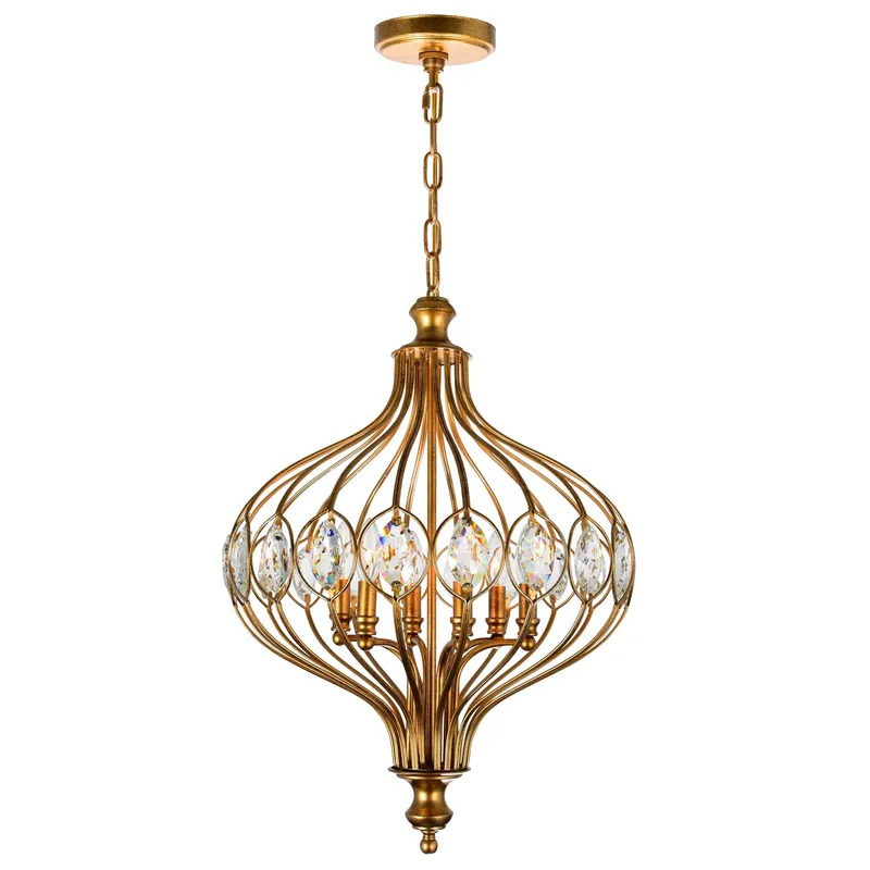 Altair 6 Light Antique Bronze Chandelier — CWI Lighting LED Pendant Lights  