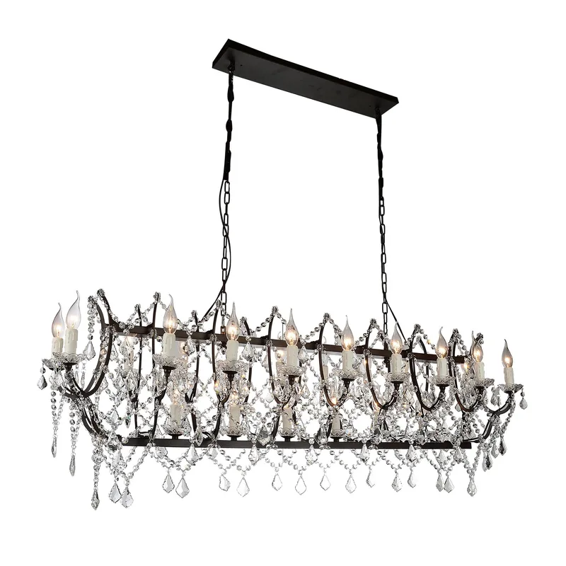 Phraya 24 Light Up Chandelier With Dark Brown Finish — CWI Lighting LED Pendant Lights  