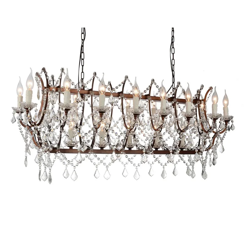 Phraya 24 Light Up Chandelier With Light Brown Finish — CWI Lighting LED Pendant Lights  