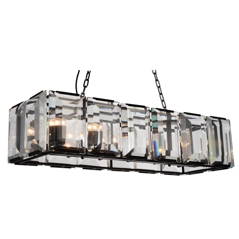 Jacquet 12 Light Chandelier With Black Finish — CWI Lighting LED Pendant Lights  