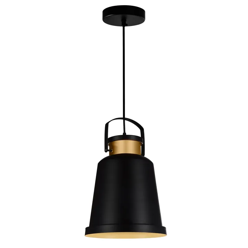 Elisa 1 Light Down Pendant With Black Finish — CWI Lighting LED Pendant Lights  