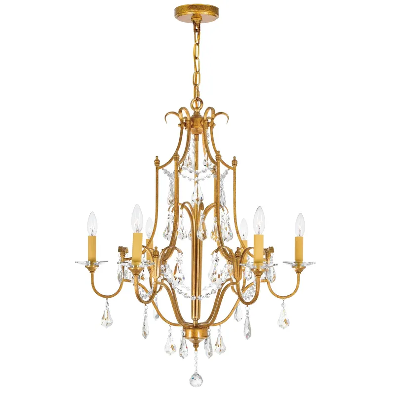 Electra 6 Light 28in Oxidized Bronze Chandelier — CWI Lighting LED Pendant Lights  