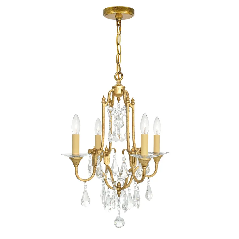 Electra 4 Light 17in Oxidized Bronze Chandelier — CWI Lighting LED Pendant Lights  