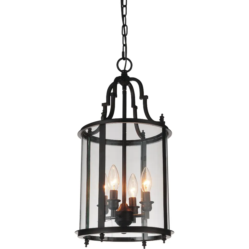 Desire 4 Light Oil Rubbed Bronze Drum Shade Mini Pendant — CWI Lighting LED Pendant Lights  
