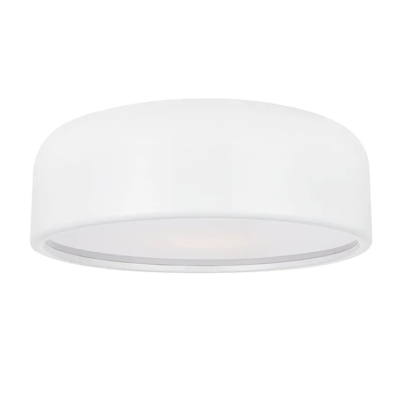 Campton 3 Light 19in Drum Shade Flush Mount — CWI Lighting LED Ceiling Lights  