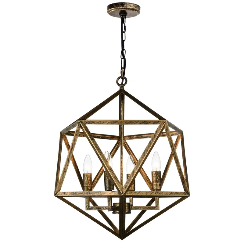 Amazon 4 Light Antique Forged Copper Pendant — CWI Lighting LED Pendant Lights  