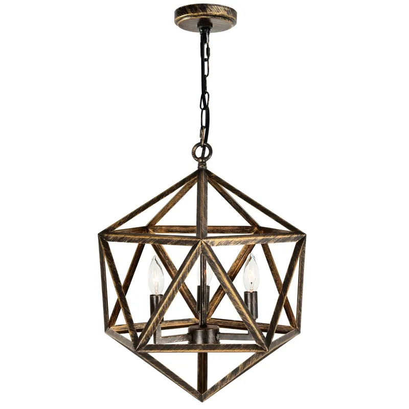 Amazon 3 Light Antique Forged Copper Pendant — CWI Lighting LED Pendant Lights  