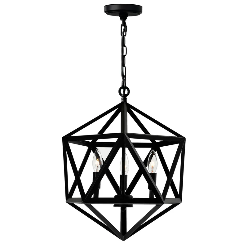 Amazon 3 Light Black Pendant — CWI Lighting LED Pendant Lights  