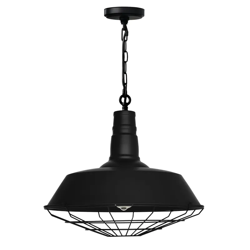 Morgan 1 Light 18in Black Down Pendant — CWI Lighting LED Pendant Lights  
