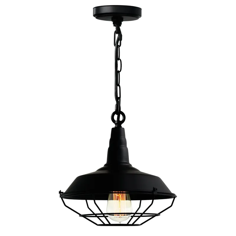 Morgan 1 Light 14in Black Down Mini Pendant — CWI Lighting LED Pendant Lights  