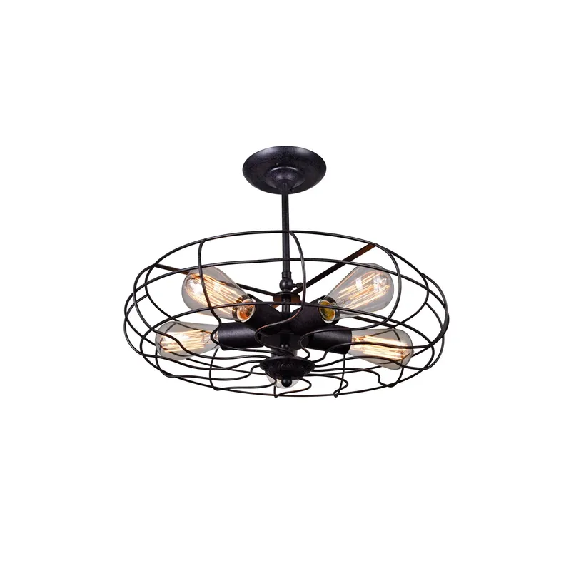 Pamela 5 Light 19in Rust Flush Mount — CWI Lighting LED Ceiling Lights  