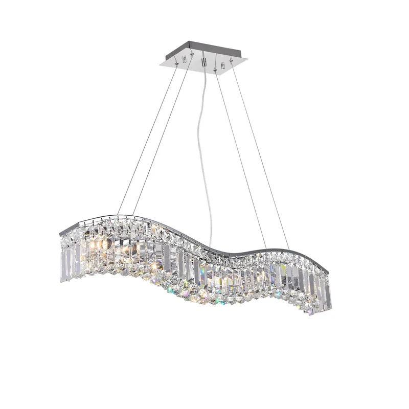 Glamorous 5 Light Down Chandelier With Chrome Finish — CWI Lighting LED Pendant Lights  