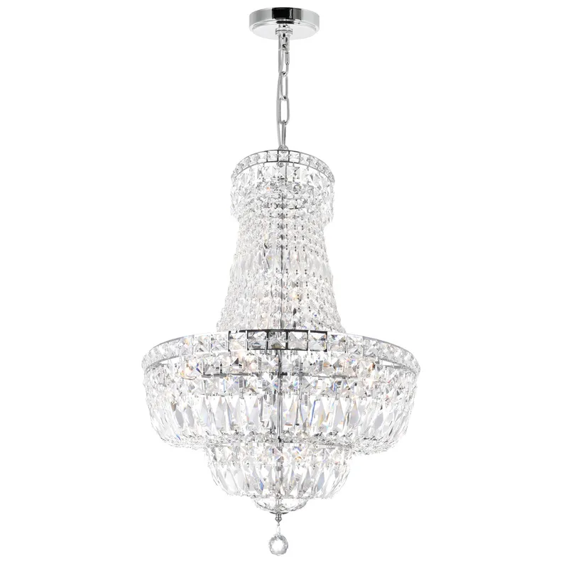 Stefania 17 Light Chrome Chandelier — CWI Lighting LED Pendant Lights  