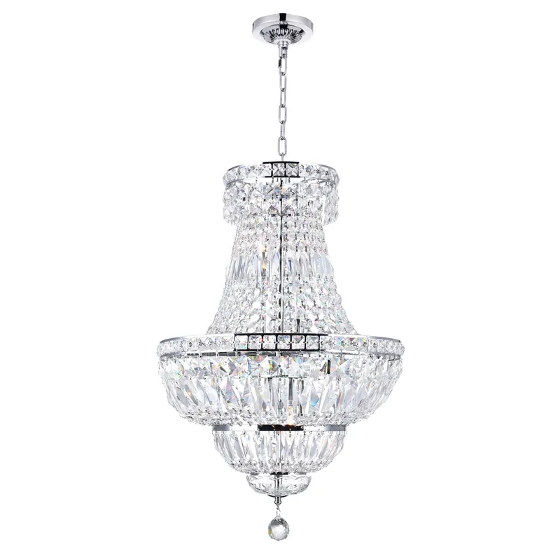 Stefania 8 Light Chrome Chandelier — CWI Lighting LED Pendant Lights  