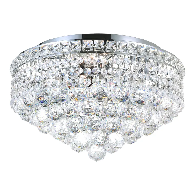 Luminous 5 Light 16in Chrome Flush Mount — CWI Lighting LED Ceiling Lights  
