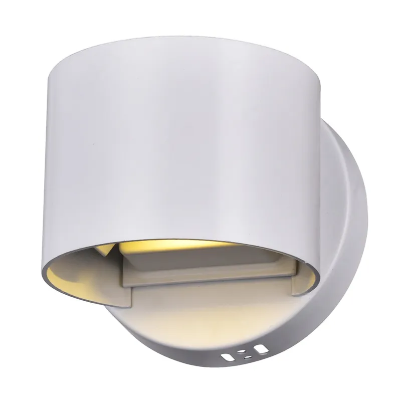Lilliana Integrated LED Round White Wall Sconce — CWI Lighting LED Wall Lights  