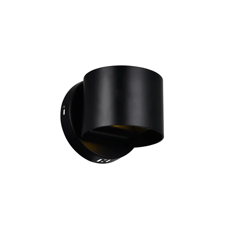 Lilliana Integrated LED Round Black Wall Sconce — CWI Lighting LED Wall Lights  