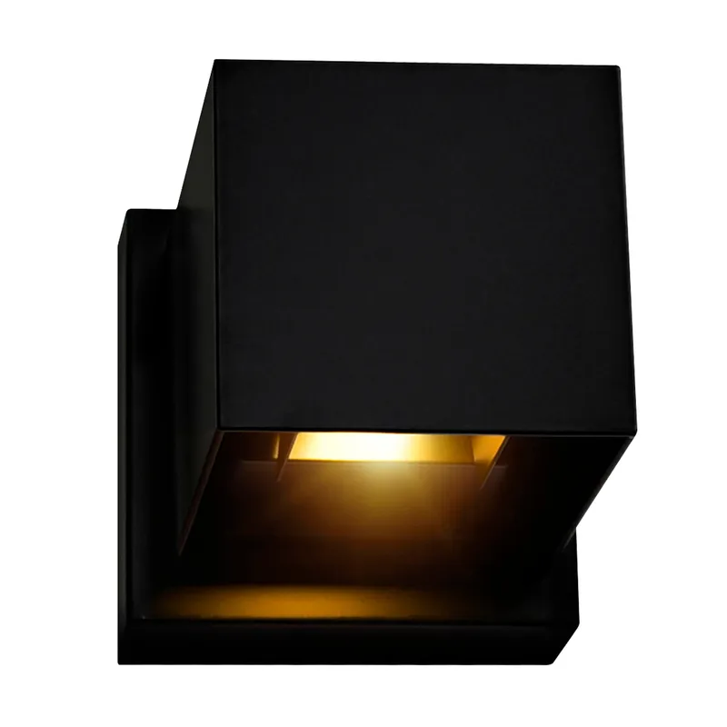 Lilliana Integrated LED Square Black Wall Sconce — CWI Lighting LED Wall Lights  