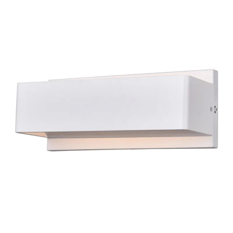 Lilliana Integrated LED 12in White Vanity Light — CWI Lighting LED Wall Lights  