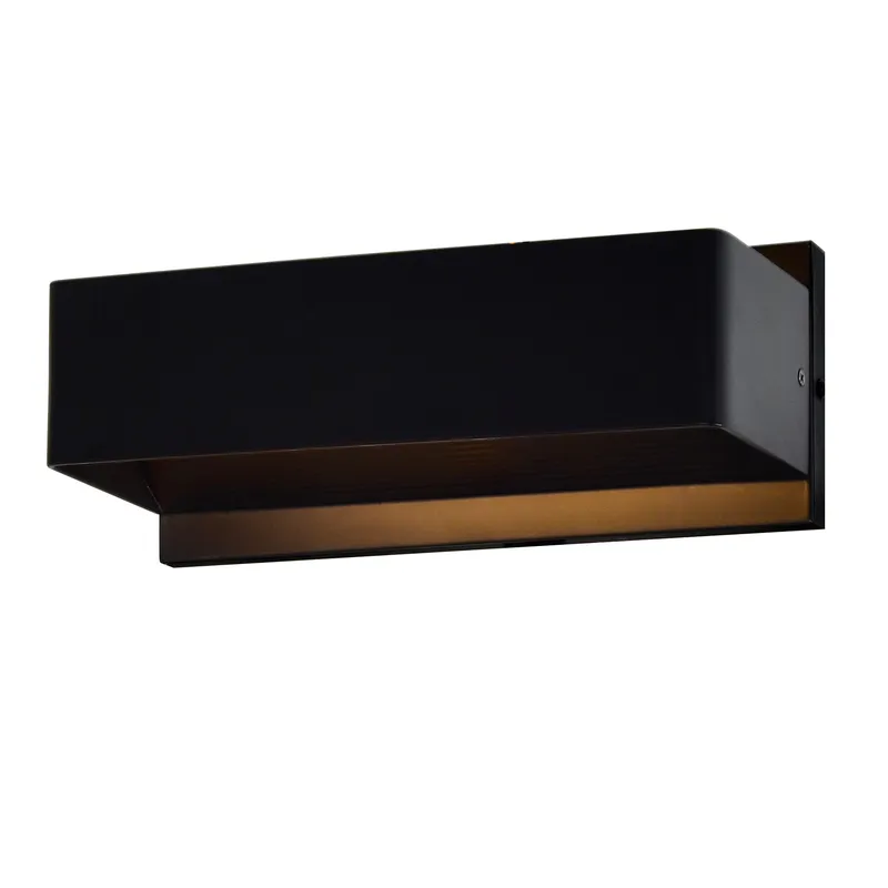 Lilliana Integrated LED 12in Black Vanity Light — CWI Lighting LED Wall Lights  