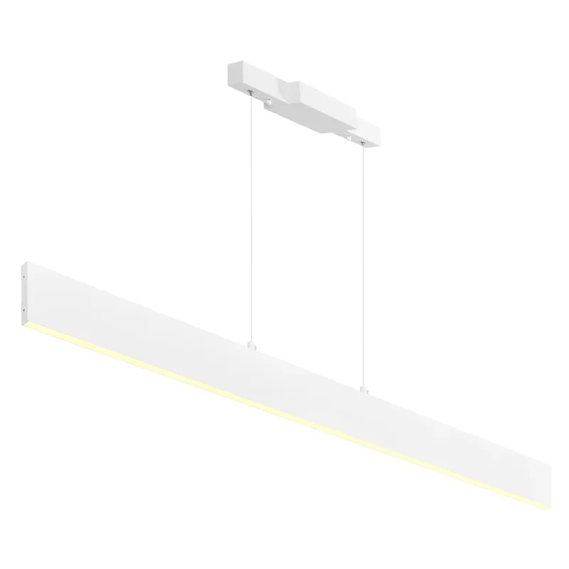 Krista Integrated LED 47in Satin White Chandelier — CWI Lighting LED Pendant Lights  