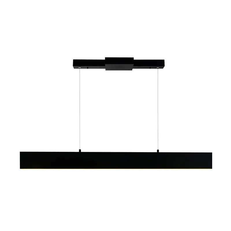 Krista Integrated LED 36in Satin Black Chandelier — CWI Lighting LED Pendant Lights  