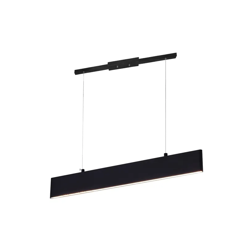 Krista LED Chandelier With Satin Black Finish — CWI Lighting LED Pendant Lights  