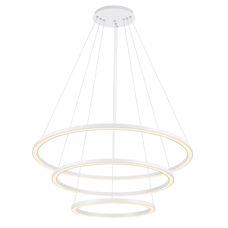 Chalice Integrated LED 31in White Chandelier — CWI Lighting LED Pendant Lights  