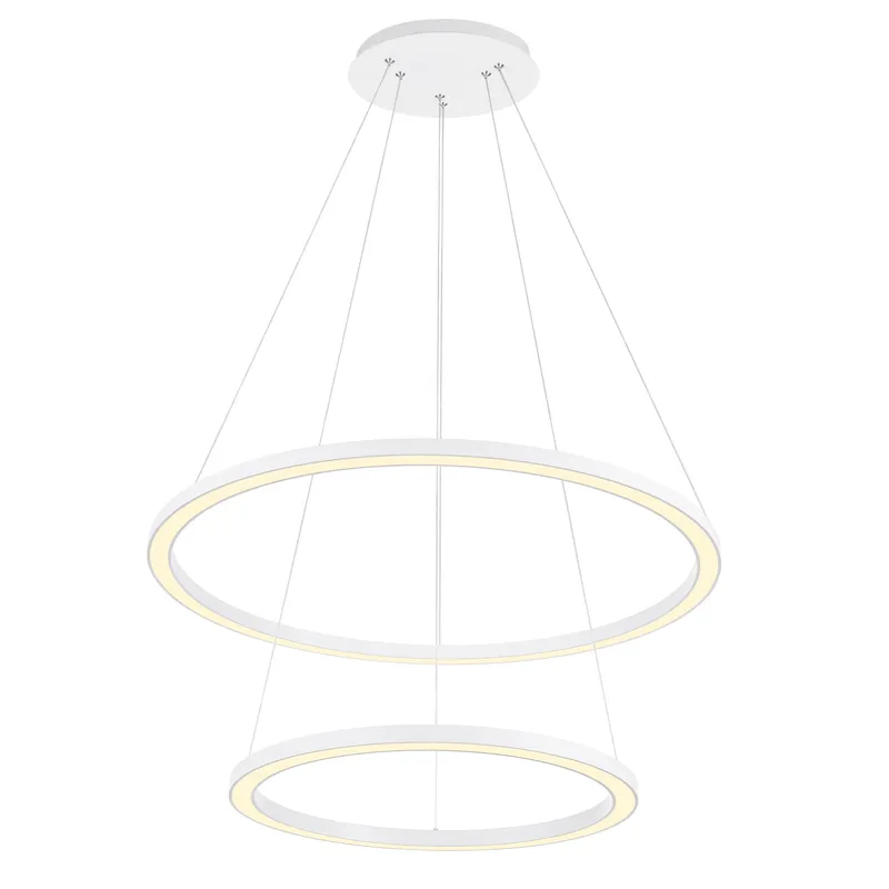 Chalice Integrated LED 24in White Chandelier — CWI Lighting LED Pendant Lights  
