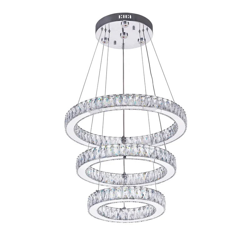 Florence LED Chandelier With Chrome Finish — CWI Lighting LED Pendant Lights  