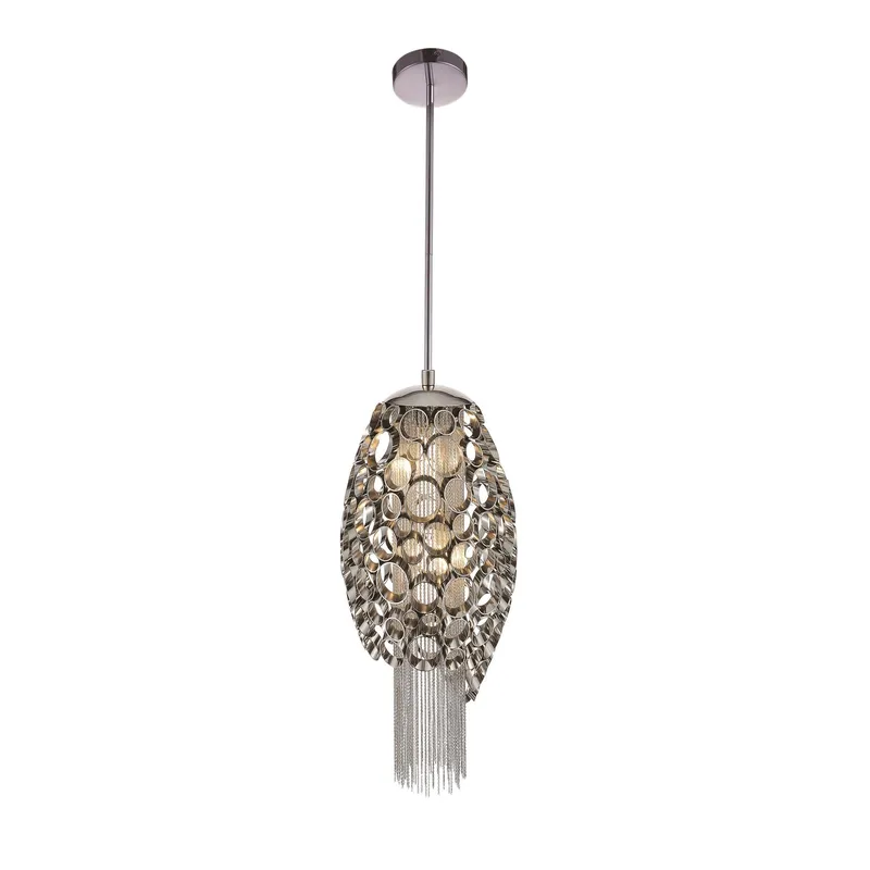 Victoria 2 Light Drum Shade Mini Pendant With Chrome Finish — CWI Lighting LED Pendant Lights  