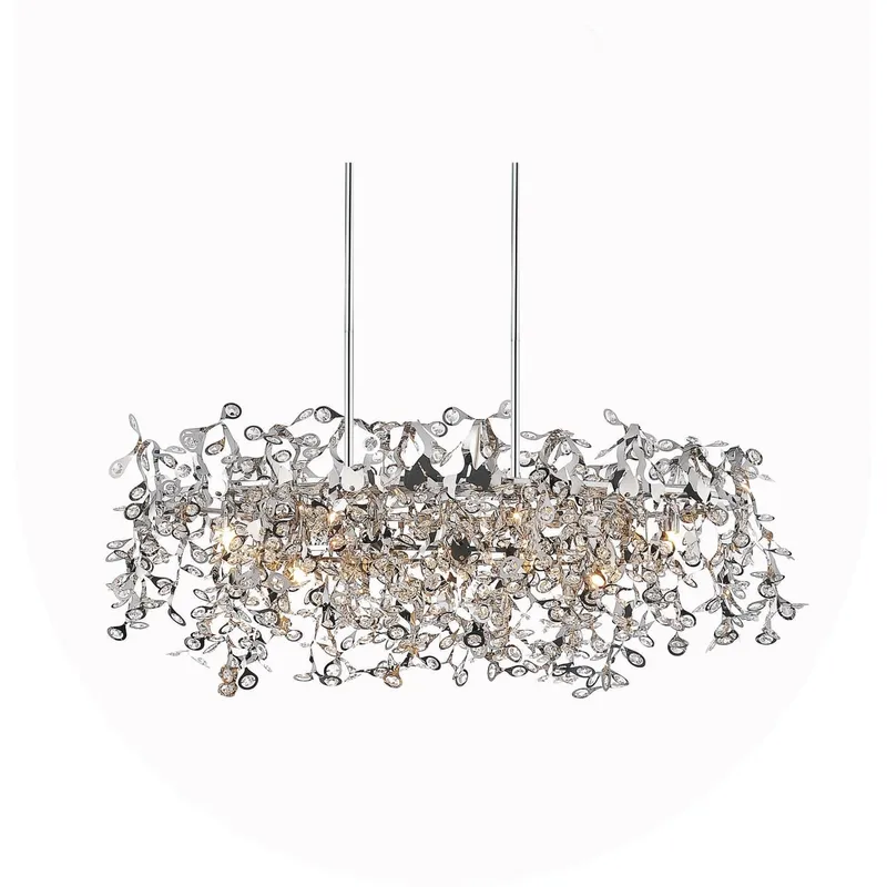 Flurry 7 Light Down Chandelier With Chrome Finish — CWI Lighting LED Pendant Lights  