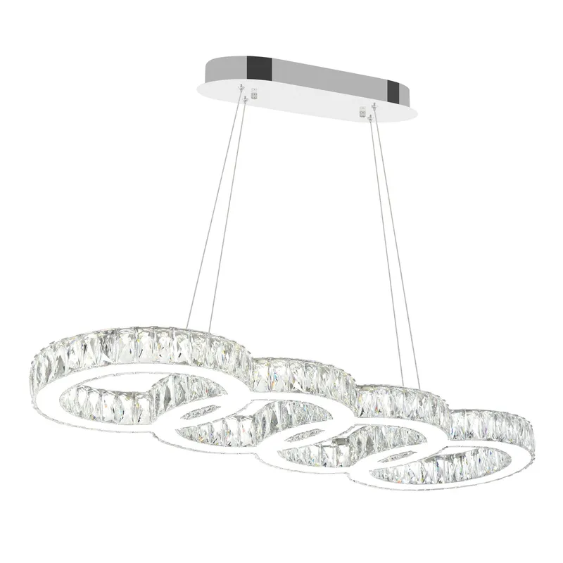 Milan LED Chandelier With Chrome Finish — CWI Lighting LED Pendant Lights  